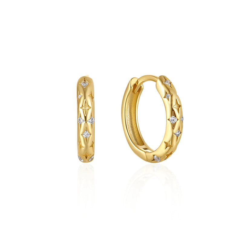 925 Silver Small Circle Hoops Earrings Anti-allergic Ear Buckle Women Jewelry