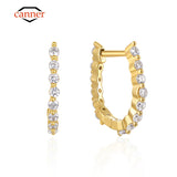 925 Silver Small Circle Hoops Earrings Anti-allergic Ear Buckle Women Jewelry