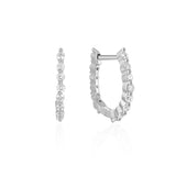 925 Silver Small Circle Hoops Earrings Anti-allergic Ear Buckle Women Jewelry