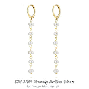 925 Silver Pearl Dangle Earrings Wedding Jewelry