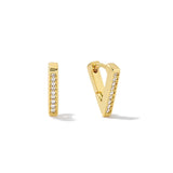 925 Silver Triangle Earrings Ladies Cartilage Wedding Party Jewelry
