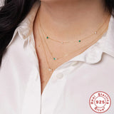 Turquoise Zircon Pendant Necklace for Women