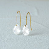 925 Silver Water Drop Solitaire Earrings Minimalism Ins Fine Jewelry