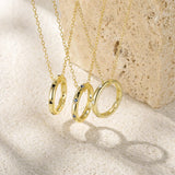 925 Silver CZ Circle Pendant Necklace for Women