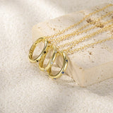 925 Silver CZ Circle Pendant Necklace for Women