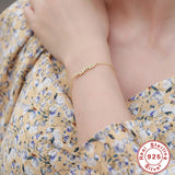 925 Silver Zircon Mama Bracelet Chain Family Love Bracelet Mother's Jewelry Gift