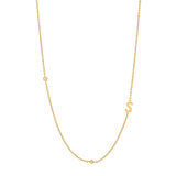 925 Silver Zircon Letters Clavicle Chain Necklace Wedding Gift