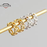 925 Silver Snake Hoop Earrings Zirconia Women Men