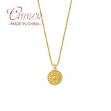 Sunflower Pendant Necklace 925 Sterling Silver Clavicle Chain for Women