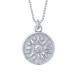 Sunflower Pendant Necklace 925 Sterling Silver Clavicle Chain for Women