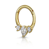 Zircon 925 Silver Round Piercing Cartilage Hoop Earrings Nose Ring