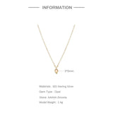 Alien Stone 925 Silver Necklace Zirconia Chain Punk Jewelry