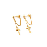 925 Sterling Silver Cross Earrings Studs for Women
