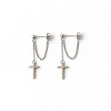 925 Sterling Silver Cross Earrings Studs for Women