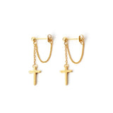 925 Sterling Silver Cross Earrings Studs for Women