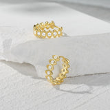 Angel Eyes 925 Silver Earring Zirconia Hoops Cartilage Fine Jewelry