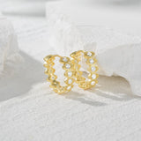 Angel Eyes 925 Silver Earring Zirconia Hoops Cartilage Fine Jewelry