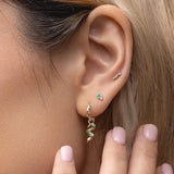 Snake Earrings Silver 925 Zirconia Drop Earrings
