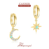 Anise Star 925 Silver Drop Earrings Ocean Zircon Fine Jewelry