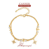 Anise Star Bracelet Silver 925 Sterling Chain 18K Fine Jewelry