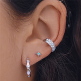 Anise Star Earrings Silver 925 Stud Earrings For Women Wedding Party 18K