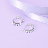 Hoops Earring Light S925 Silver Pearl Earrings Wedding Jewelry