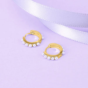 Hoops Earring Light S925 Silver Pearl Earrings Wedding Jewelry
