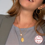 925 Silver Pearl Pendant Necklace Sweet Girls Bride Jewelry