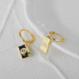 925 Sterling Silver Drop Earrings for Women Golden Piercing Accessory