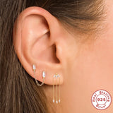 925 Silver Horse Eye Long Earrings for Women