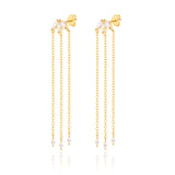 925 Silver Horse Eye Long Earrings for Women