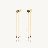 925 Silver Horse Eye Long Earrings for Women