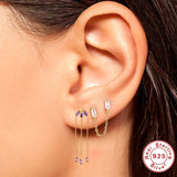 925 Silver Horse Eye Long Earrings for Women