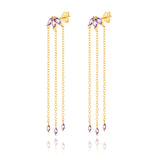 925 Silver Horse Eye Long Earrings for Women