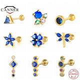 CZ Zircon 925 Sterling Silver Ear Studs Earrings for Women