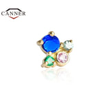 CZ Zircon 925 Sterling Silver Ear Studs Earrings for Women