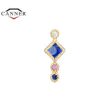 CZ Zircon 925 Sterling Silver Ear Studs Earrings for Women