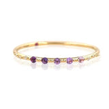 Purple Zircon 925 Silver Ring for Women Birthday Party Wear Size 6 7 8