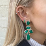 Turquoise Earrings Silver 925 Hoop Earrings 18K Wedding Fine Jewelry