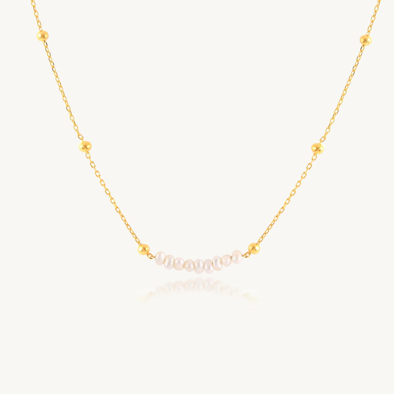Bohemia Baroque Pearl Necklace 925 Sterling Silver Jewelry