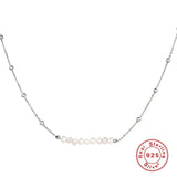 Bohemia Baroque Pearl Necklace 925 Sterling Silver Jewelry