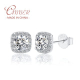 1CT Moissanite Diamond Screw Earrings 925 Sterling Silver Studs