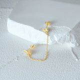 Butterfly Tassel 925 Sterling Silver Earring Drop Earrings Fine Jewelry