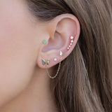 Butterfly Tassel 925 Sterling Silver Earring Drop Earrings Fine Jewelry