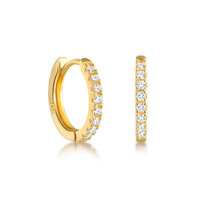 S925 Sterling Silver Cartilage Circle Earring Zircon Hoop