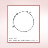 925 Silver Boho Beaded Chain Bracelet for Women