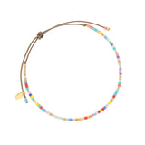 925 Silver Boho Beaded Chain Bracelet for Women
