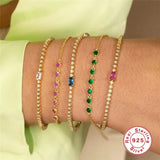 Colorful Zircon Adjustable Bracelet For Women Summer Jewerly