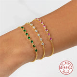 Colorful Zircon Adjustable Bracelet For Women Summer Jewerly