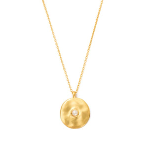 Circle Pearl Sterling Silver Necklace Women Natural Pearl Rock Punk Pendant